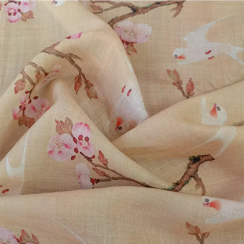 Top Trends: High-quality Natural Pure Ramie Linen Printed Fabric, Suitable For Cheongsam, dress, Summer, Slim DIY Sewing Designers Shoppable Styles - Image 2