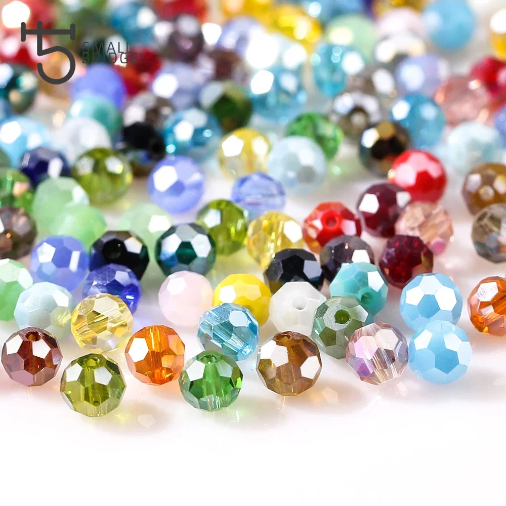 Top Trends: 3 4 6 8mm Czech Round Spacer Glass Beads For Jewelry Making Diy Accessories Colorful Faceted Crystal Beads Wholesale Z174 Shoppable Styles