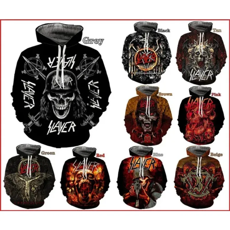 Top Trends: Slayer Women / Men Metal Rock Band Casual Metal 3D Print Tops Hoodies Autumn And Winter Sweatshirts Long-sleeved Hoodied Shoppable Styles