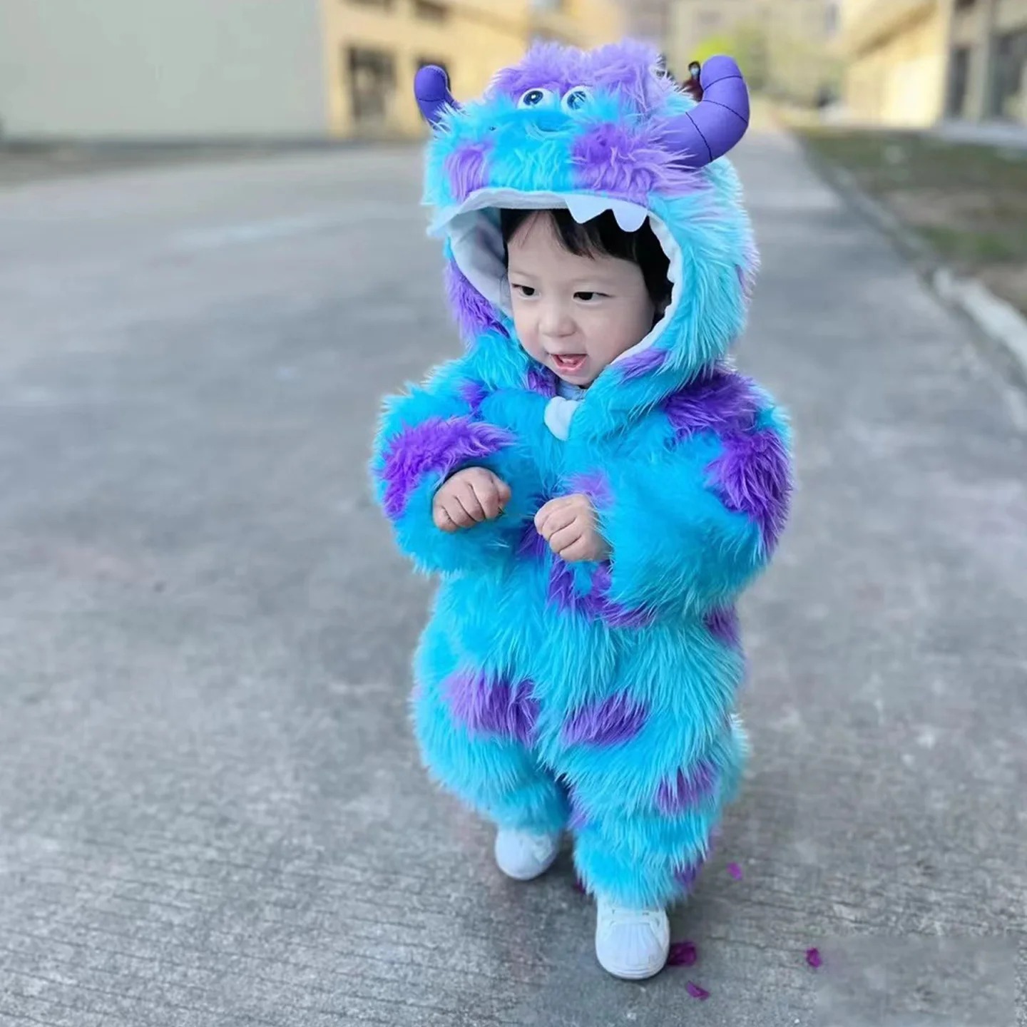 Top Trends: Anime Costume Baby Romper Outfit Bodysuits Winter Onesies Boy Girl Halloween Monster Sully Suit Soft Plush Toddler Jumpsuit Shoppable Styles