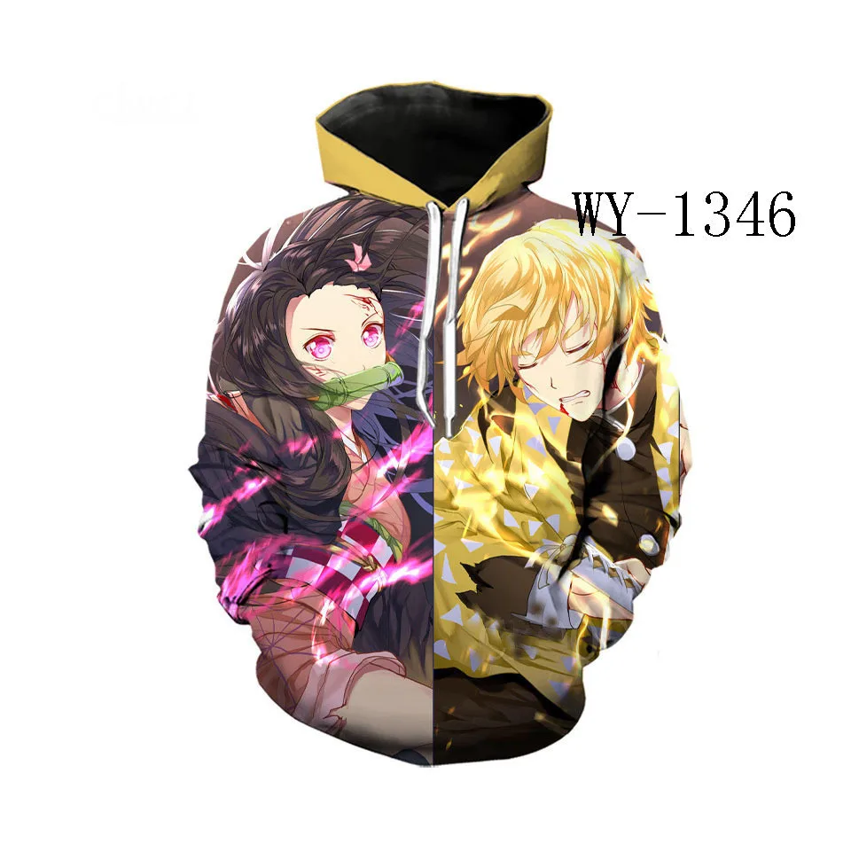 Top Trends: 2023 New Anime Series Demon Slayer Hoodies 3D Printed Hoodie Men's And Women's Fashion Casual Sportswear Children's Sweatshirt Shoppable Styles