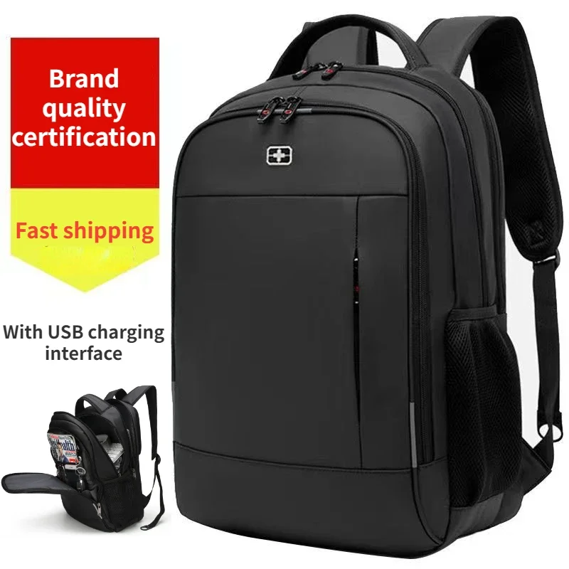 Top Trends: Swiss Army Knife High Capacity Men&#039;s Backpack USB Charging Laptop Bag Women&#039;s Backpack 17 Inch Waterproof Business Travel Bag Shoppable Styles