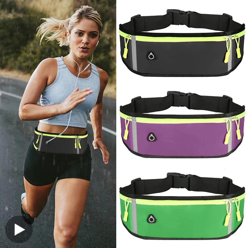 Top Trends: Waterproof Running Sport Waist Bag Fanny Pack Women Men Belt Pouch Nylon Kangaroo Hip Male Bum Handbag Sack Belly Phone Banana Shoppable Styles