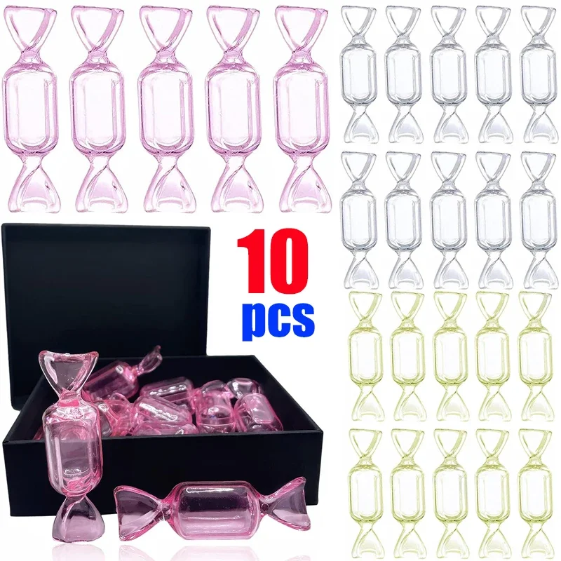 Top Trends: 1-10Pcs Creative Transparent Candy Shape Mini Plastic Box Rings Earrings Jewelry Box Jewellery Storage Boxes Organizer Box Gift Shoppable Styles