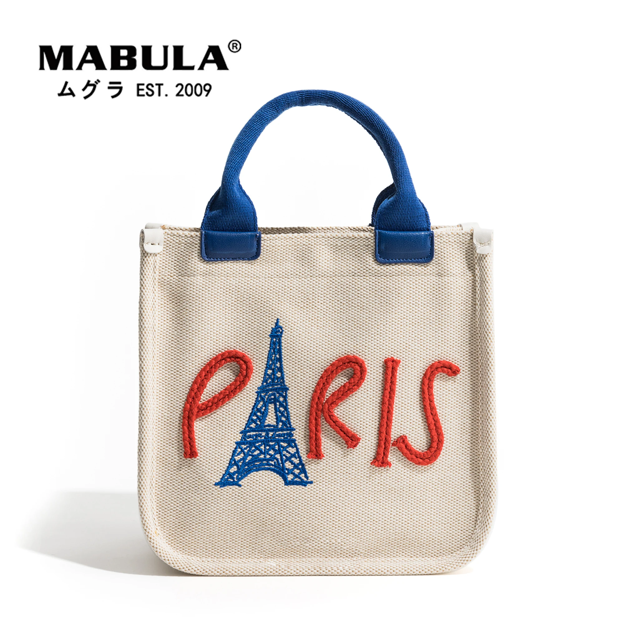 Top Trends: MABULA Chic Letter Designer Canvas Tote Handbag For Women Eco Friendly 2023 Small Square Cross Body Bag Fashion Evening Purse Shoppable Styles