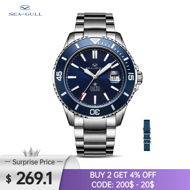 Top Trends: Seagull Relogio Masculino Men Watch 200m Diving Business Waterproof Fashion Automatic Mechanical Watch Ocean Star 816.523 Shoppable Styles