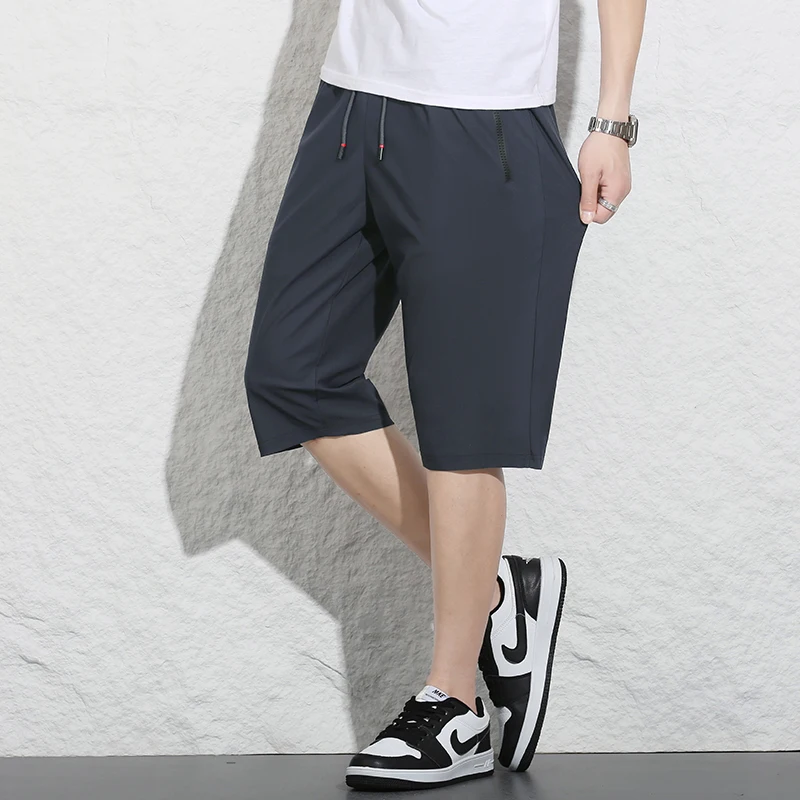 Top Trends: New Summer Thin Men'S Elastic Quick Dry Casual Sports Shorts Loose And Stylish Versatile Ice Silk Straight Leg 7-Point Trousers Shoppable Styles - Image 6