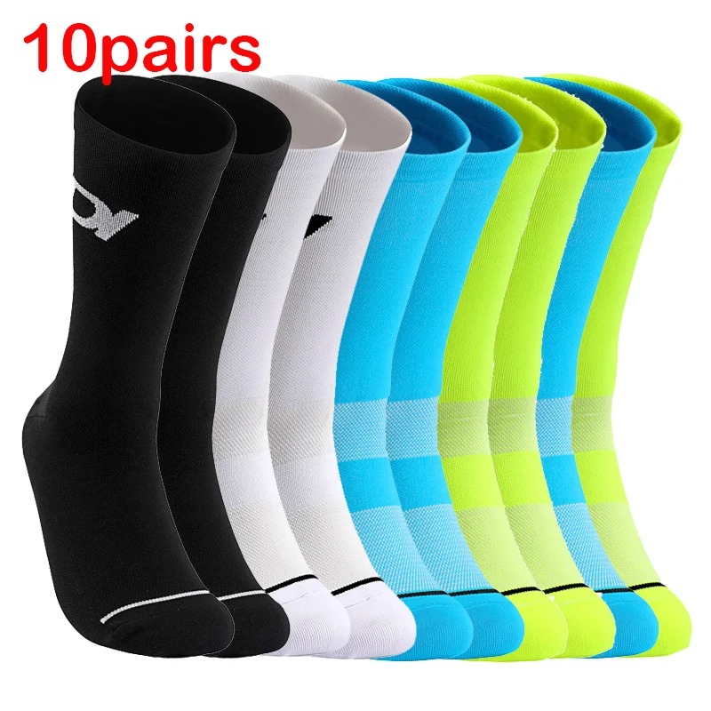 Top Trends: 10 Pairs New Cycling Socks High Quality Compression Socks Men And Women Soccer Socks Basketball Outdoor Running Professional Shoppable Styles