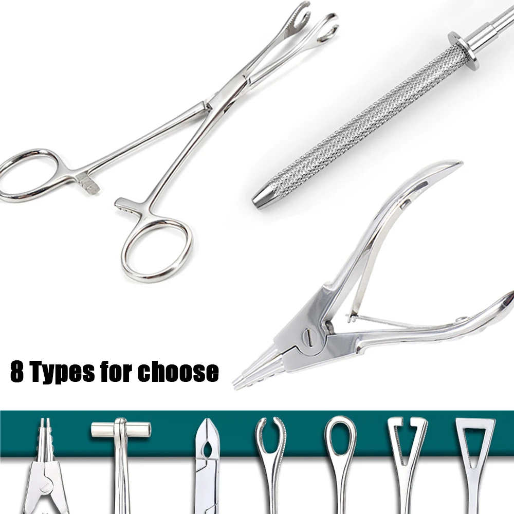 Top Trends: 1PC Surgical Steel Body Piercing Forceps Needle Pipe Clamp Tweezers Open Close Ring Ball Plier Lip Belly Septum Piercing Tool Shoppable Styles