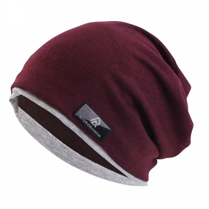 Top Trends: Autumn And Winter Cashmere Double Layer Skullies Bennies Unisex Pullover Hat Shoppable Styles