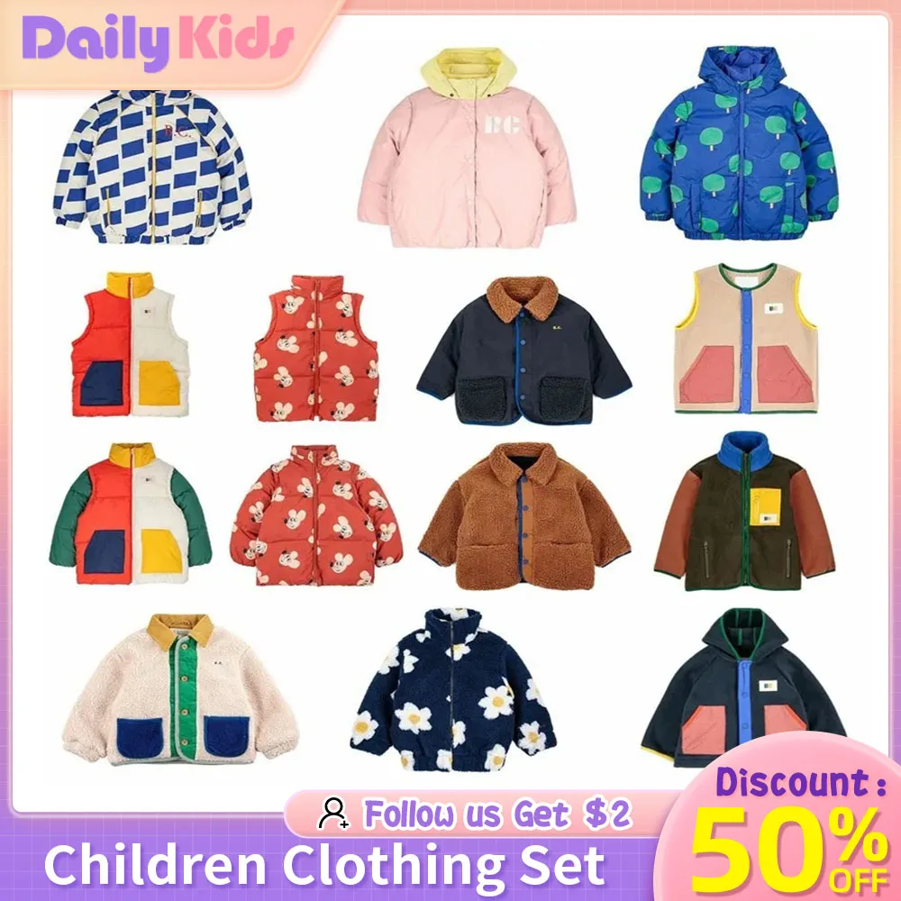 Top Trends: Daily Kids Winter BC Brand Kids Warm Outwear Jackets for Girls Boy Velvet Jacket Coat Children Down Coats Clothes 2023 Shoppable Styles