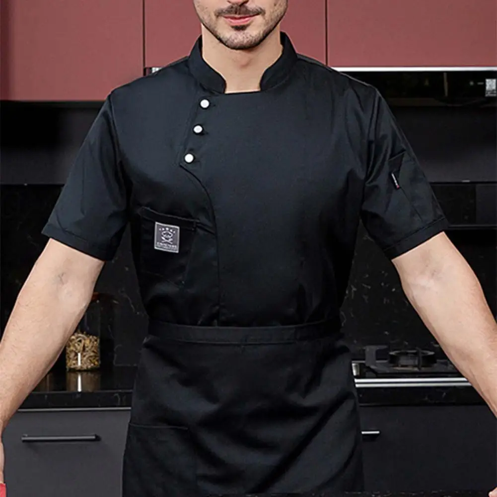 Top Trends: Chef Uniform Short Sleeves Soft Plus Size Bakery Restaurant Chef Uniform Work Clothes Chef Shirt Kitchen Work Attire Shoppable Styles