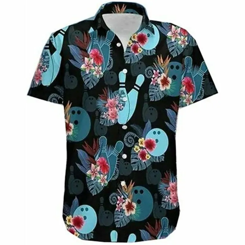 Top Trends: Hawaiian Bowling Men's Shirt Unique Floral 3D Print Summer Lapels Short Sleeves Oversized Unisex Fashion Sweatshirt Streetwear Shoppable Styles - Image 2