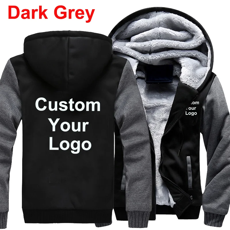 Top Trends: Men Fashion Hoodies Custom Your Logo Jackets Men Winter Zipper Hoodies Outdoor Casual Thicken Warm Jacket Coats Shoppable Styles - Image 2