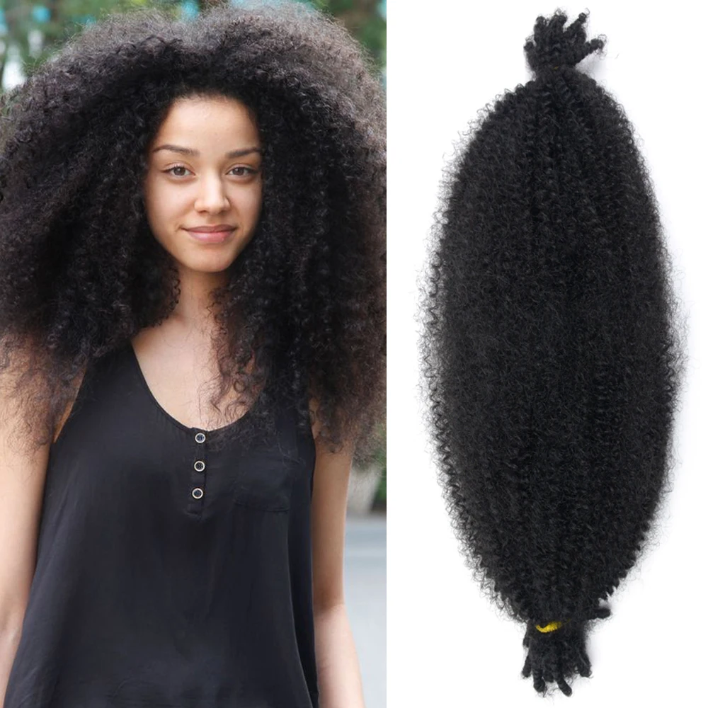 Top Trends: 18 Inch Synthetic Separated Springy Afro Marley Twist Braiding Hair For Faux Locs Crochet Hair Spring Twist Hair Extensions Shoppable Styles