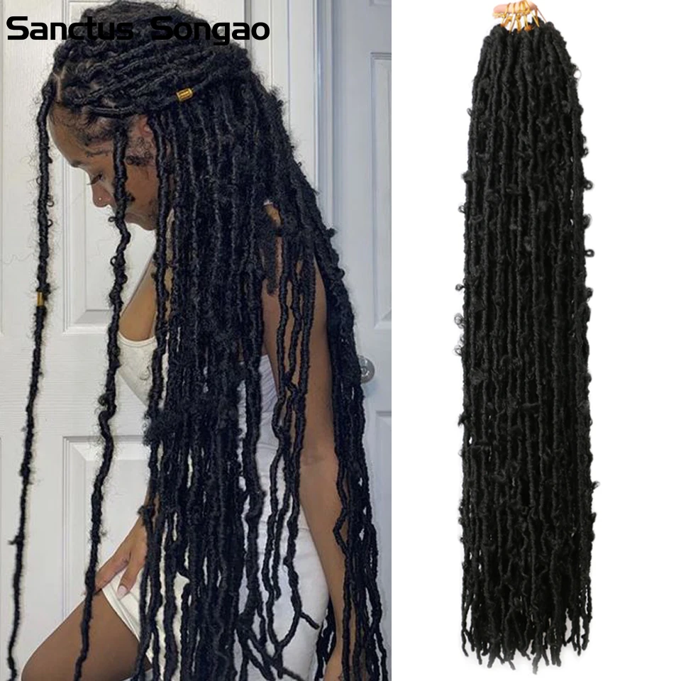 Top Trends: 18 24 36 Inch Butterfly Locs Crochet Hair Distressed Soft Locs Synthetic Braiding Hair Pre-twisted Butterfly Locks Crochet Hair Shoppable Styles