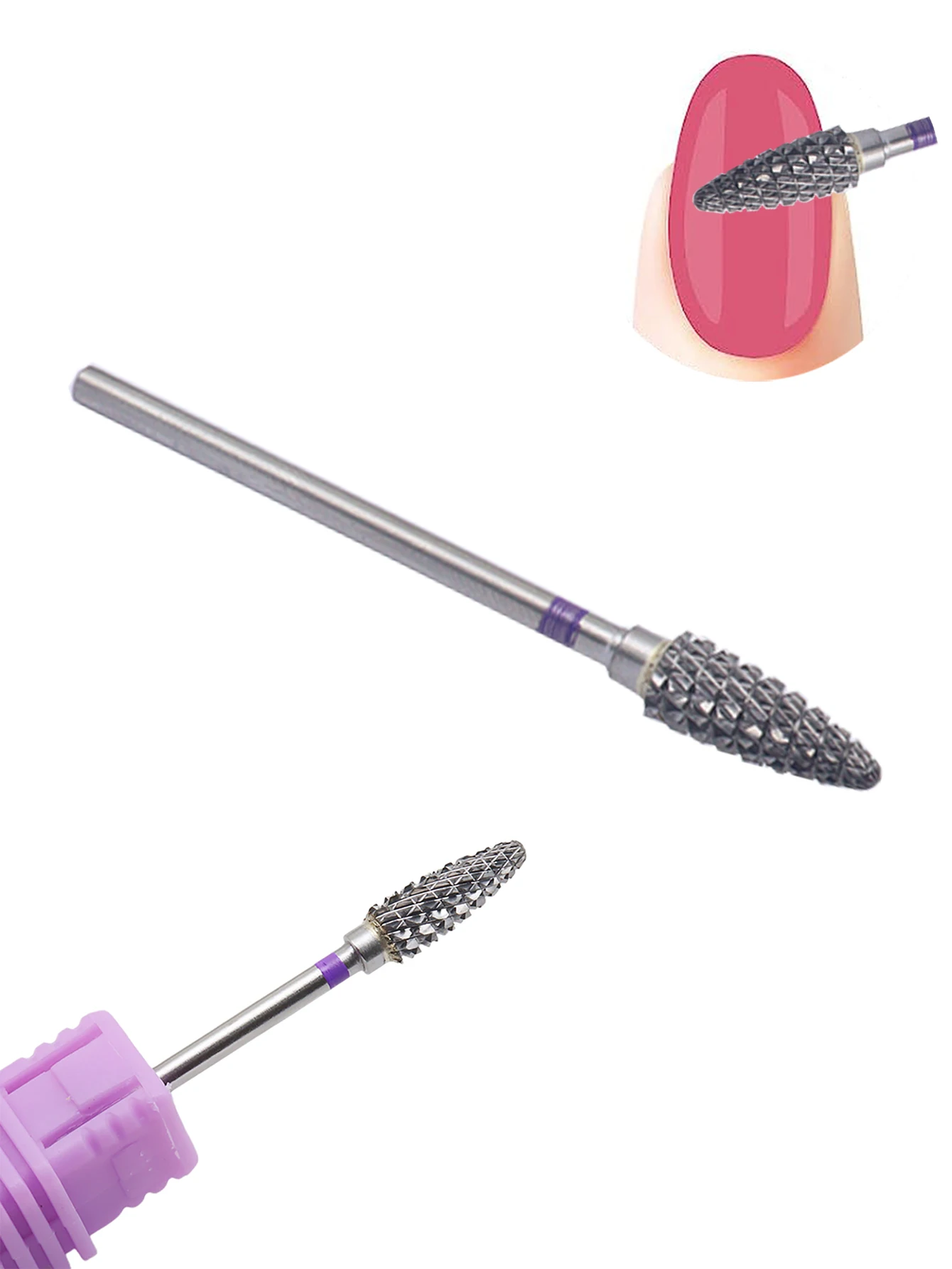 Top Trends: New 5mm Purple Carbide Nail Drill Bit 3/32" Milling Cutter For Manicure Rotary Burr Nail Bits Electric Drill Accessories Tool Shoppable Styles