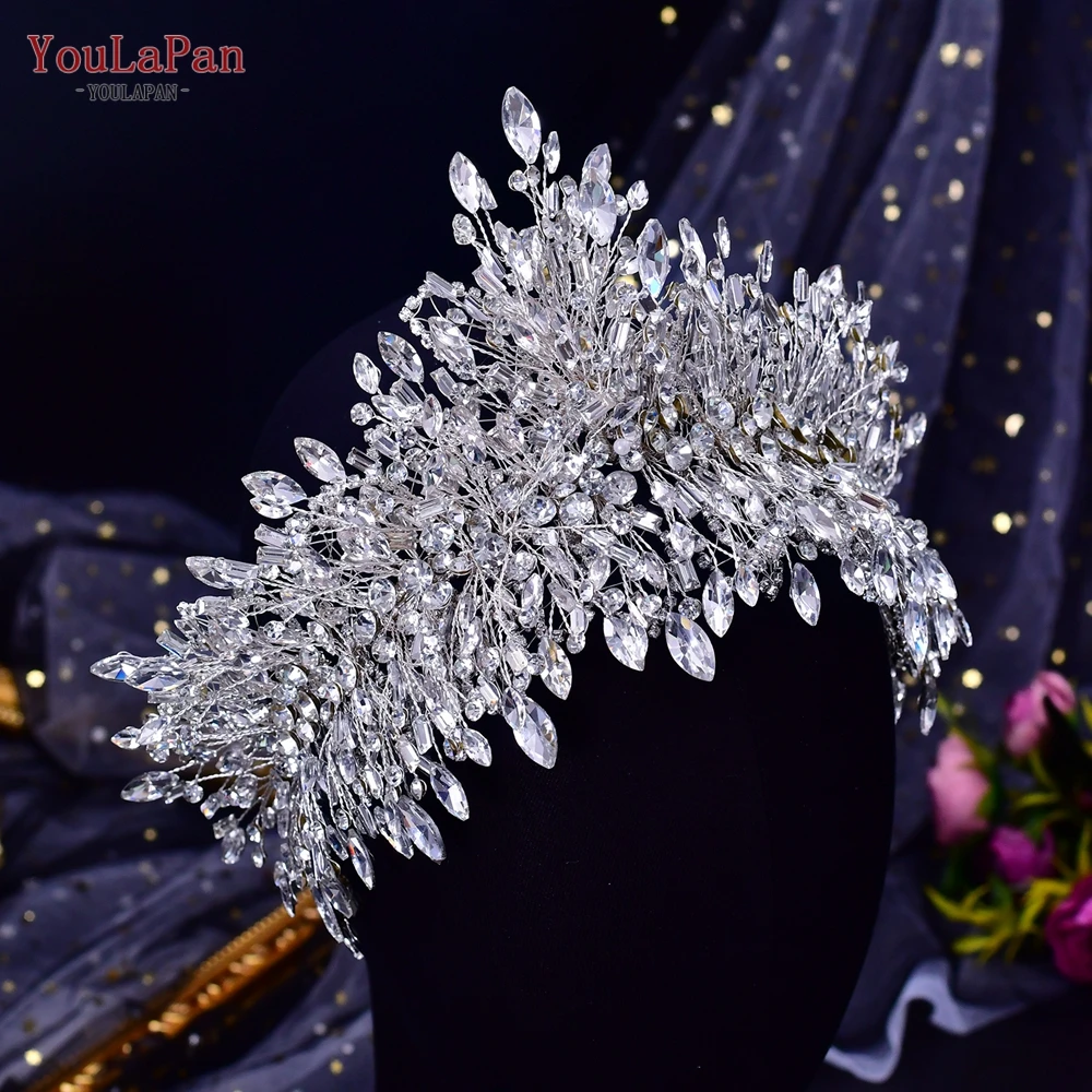 Top Trends: YouLaPan HP372 Silver Crystal Crown For Bridal Wedding Hair Accessories Bride Tiara Handmade Woman Headband Pageant Headdress Shoppable Styles