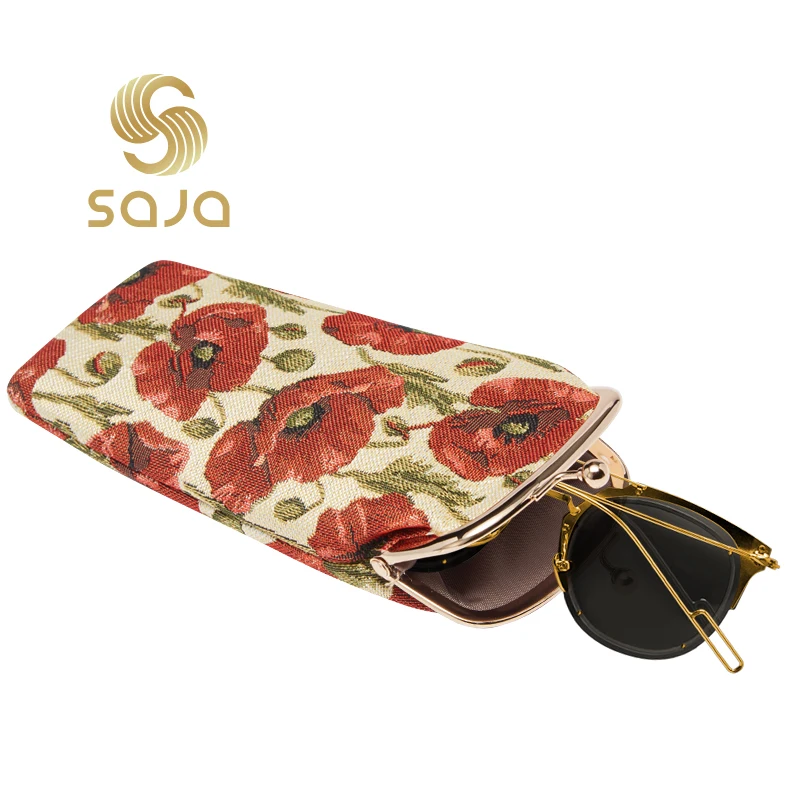 Top Trends: SAJA Tapestry Glasses Case Women&#039;s Sunglasses Case Red Poppy Pouch Wallet Cases For Glasses Women&#039;s Spectacle Cases Kids Glasses Shoppable Styles