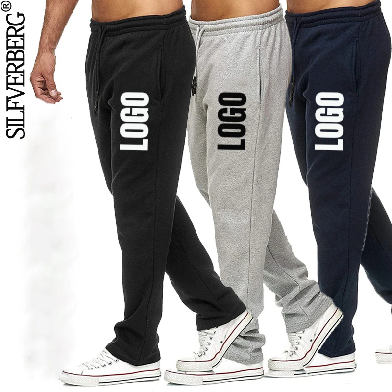 Top Trends: Custom Logo Men's Sweatpants Autumn Spring Hip Hop Streetwear Pants Fitness Clothing Fashion Casual Bodybuilding Sport Tracksuit Shoppable Styles