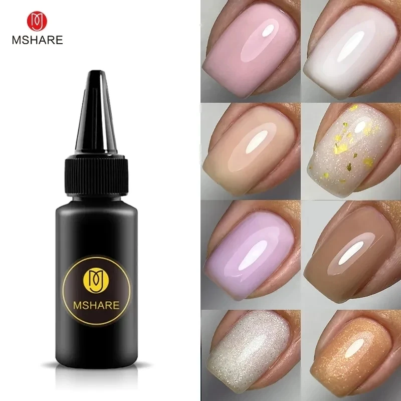 Top Trends: MSHARE 30ml Camouflage Rubber Base Refill 30ml Beige Pink Gel Color Soak Off Nails Gels Varnish Lacquer UV LED Gel Shoppable Styles