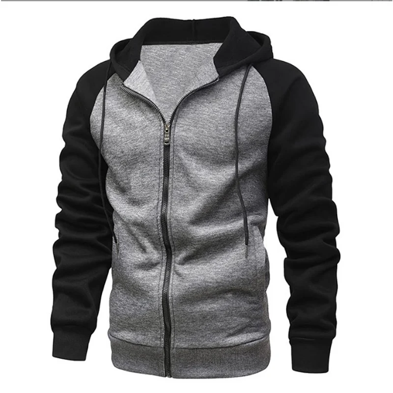 Top Trends: Fashion Color Contrast Plunger Sleeve Drawstring Hooded Sweatshirt Male Autumn Winter Hoodie Man&#039;s Loose Casual Sports Outerwear Shoppable Styles