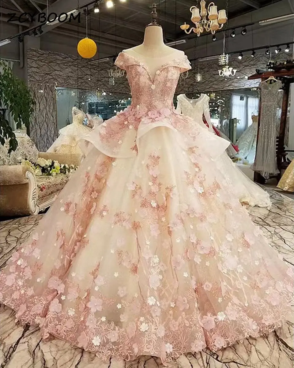 Top Trends: Charming Pink Sweetheart Quinceanera Dresses 2023 Off Shoulder Lace Flower Applique Party Princess Ball Gown Vestidos De 15 Años Shoppable Styles