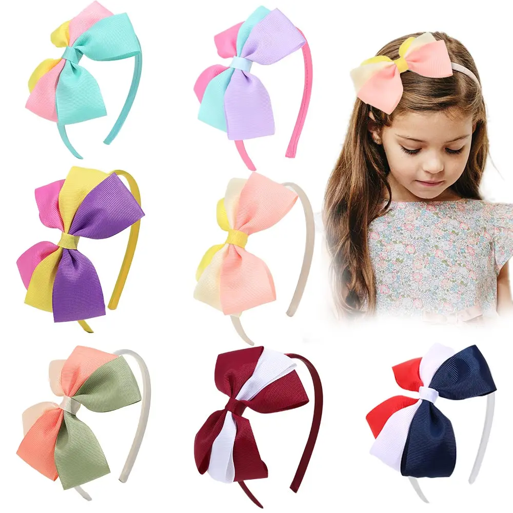 Top Trends: Ncmama New Girls Hair Bow Headband Cartoon Flower Print Hairbands Children Hair Hoop Baby Headwear Fashion Hair Accessories Gift Shoppable Styles