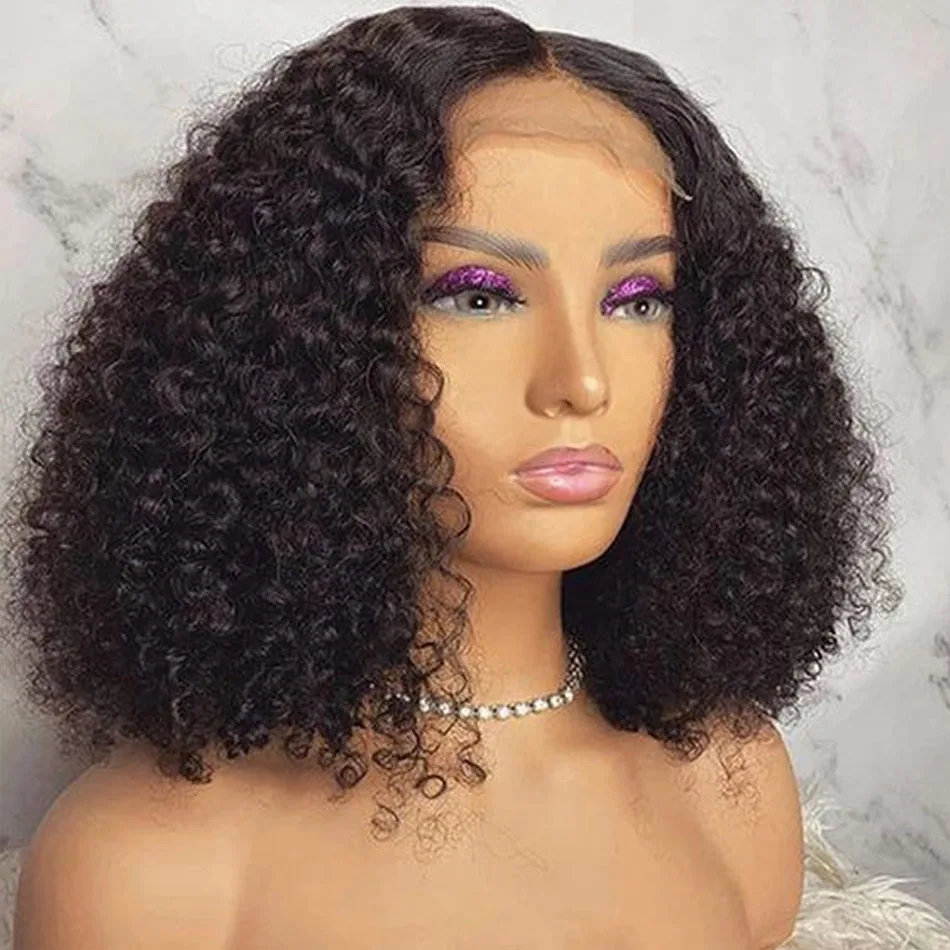 Top Trends: Glueless Short Bob Wig Kinky Curly Wear To GO 13X4 Lace Closure Human Hair Wigs For Women Remy Jerry Curl Perruque Bresillienne Shoppable Styles - Image 2