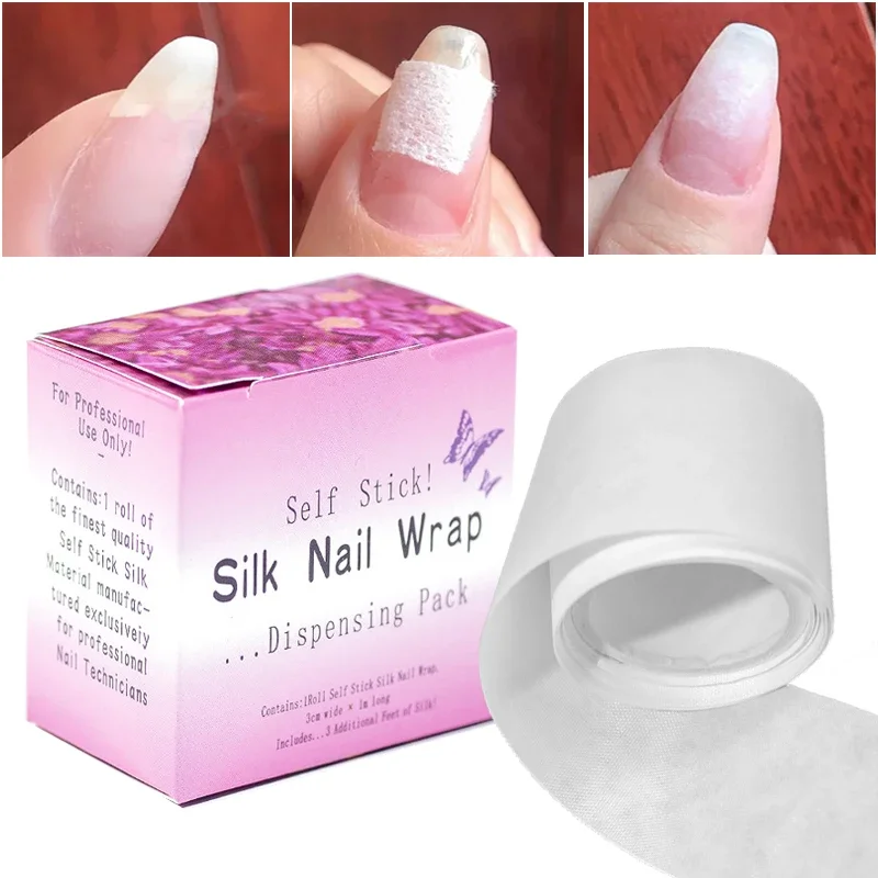 Top Trends: 1 Roll Repair Nail Fiberglass Silk UV Gel Building Fiber French Manicure Tools Nail Forms Extension Tips Adhesive Stickers Shoppable Styles