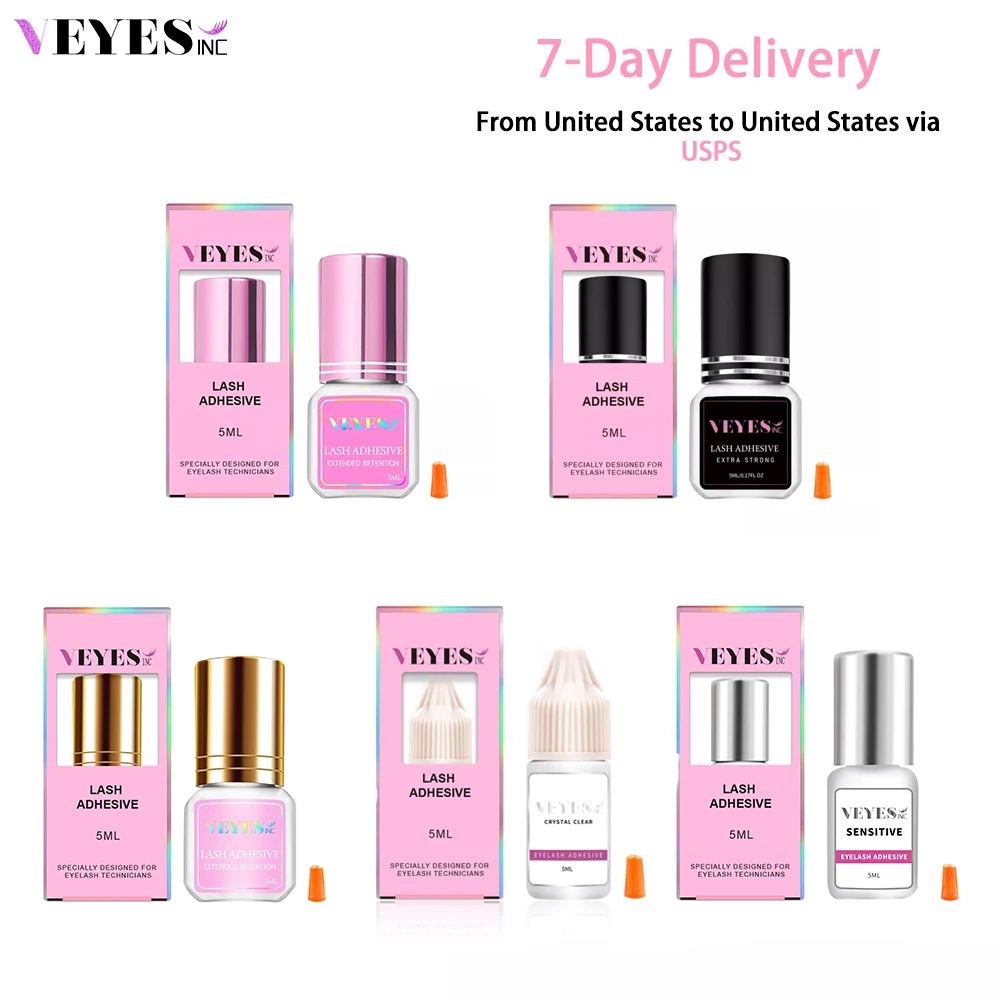 Top Trends: Veyes Inc 5ml Eyelash Extensions Glue Veyelash 0.5 Second Fast Drying Strong Lash Adhesive 7 Weeks Retention Volume Makeup Tools Shoppable Styles