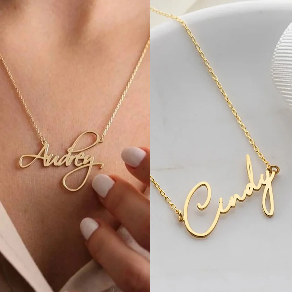 Top Trends: Custom Name Necklace For Men Stainless Steel Jewelry Necklace Personalized Letter Pendant Women Choker Gift Collier Personnalisé Shoppable Styles