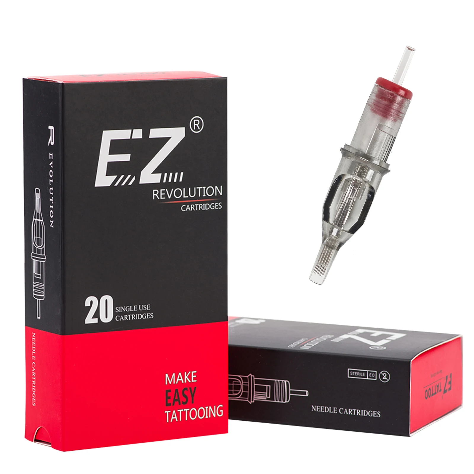 Top Trends: EZ Revolution Tattoo Cartridge #12 (0.35 MM) Curved Round Magnum (RM) Tattoo Needle For Rotary Machine Grips Suppies 20 PCS / Box Shoppable Styles