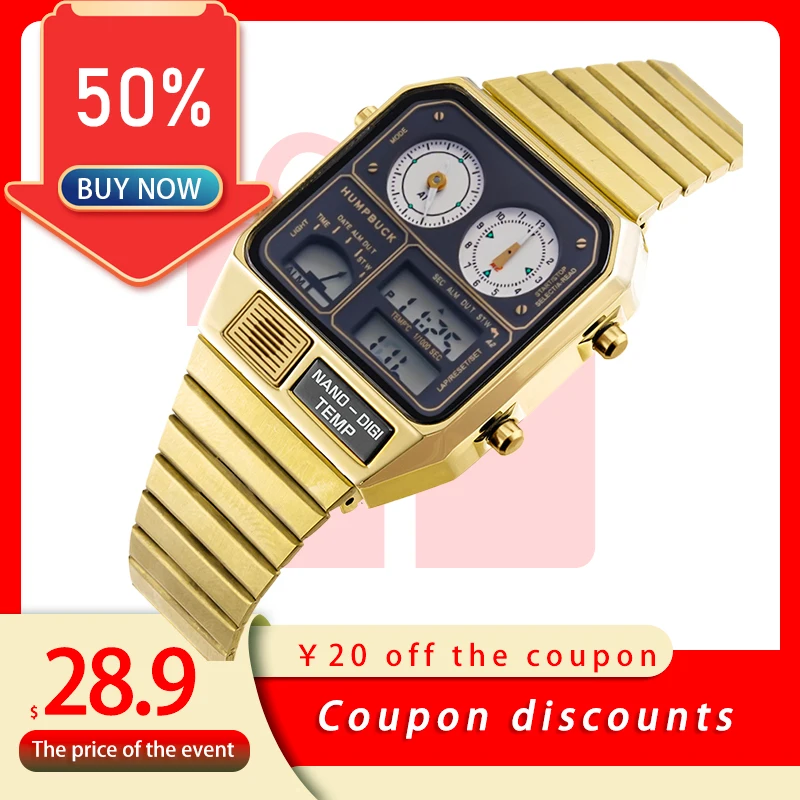 Top Trends: Digital Watch Waterproof Digital Stainless Steel Sports Watch Men's Leisure Business Electronic Watch Clock LED Shoppable Styles