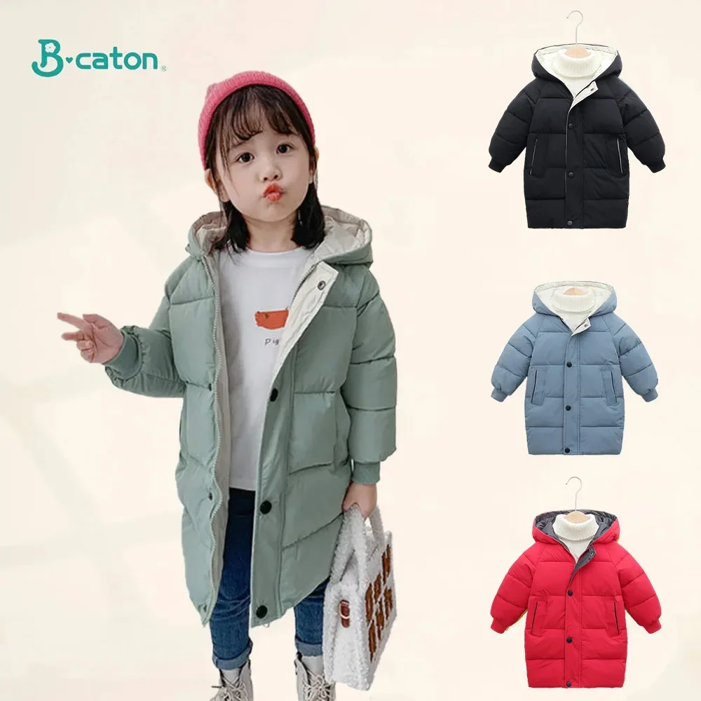 Top Trends: Children Down Coat Mid-length Long Sleeve Boys Girls Puffer Down Jackets Thicking Warm Children Down Jacket Coats Kid Clothes Shoppable Styles