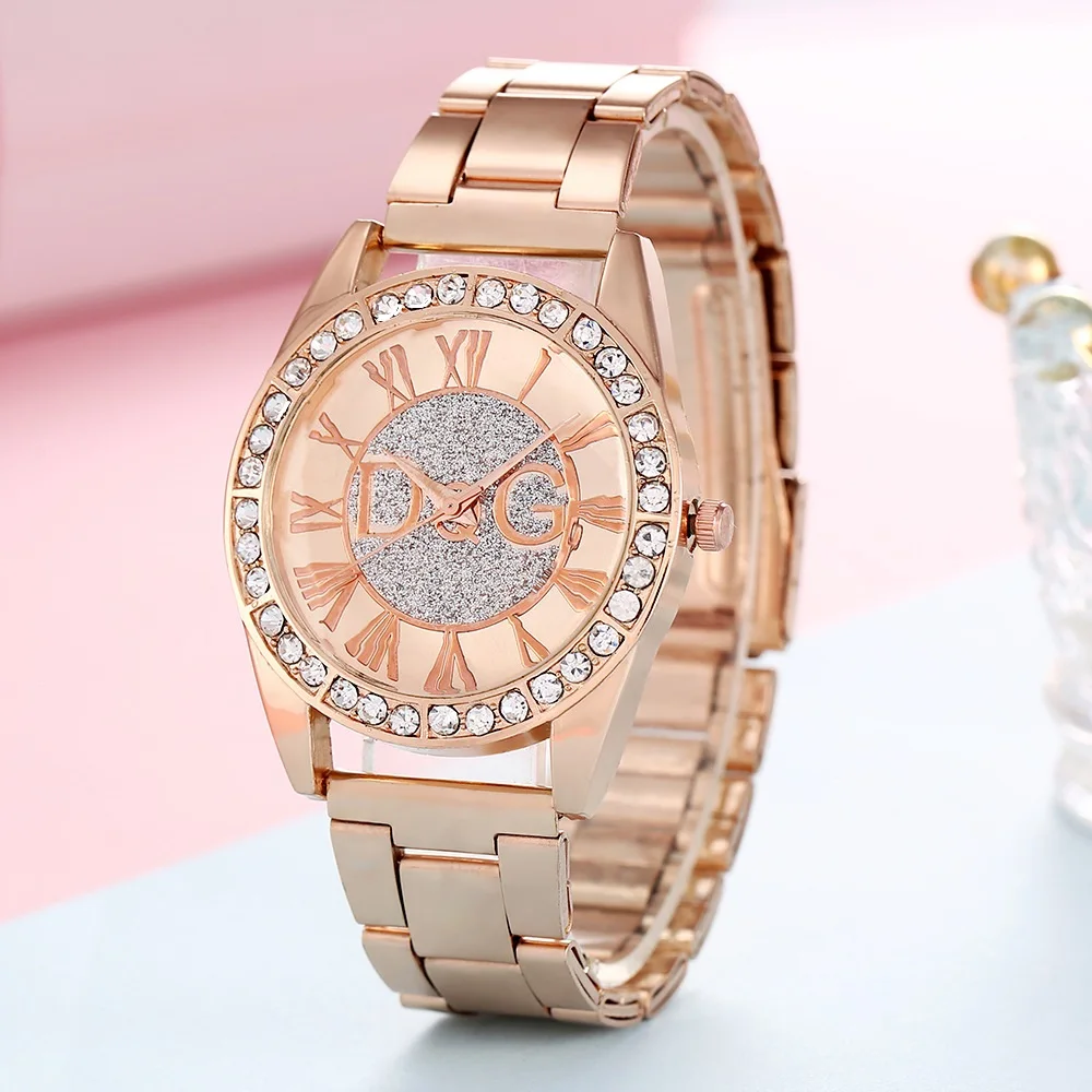 Top Trends: Rose Gold Designer DQG Watch For Women Quartz Luxury Silvery Watches Diamonds Gift Friend Women's Wristwatch Relógio Feminino Shoppable Styles - Image 4