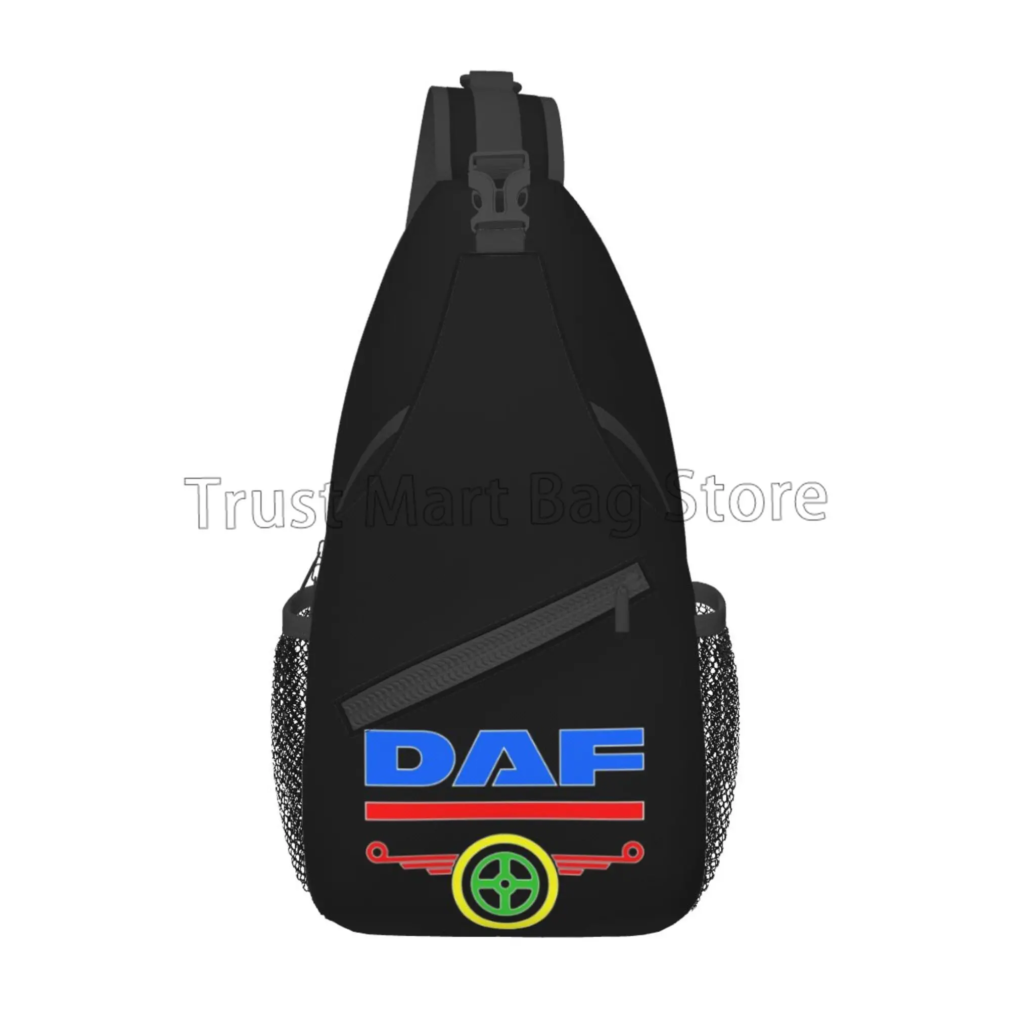 Top Trends: DAF Logo Print Chest Bags Crossbody Sling Bag Travel Hiking Backpack Casual One Shoulder Daypack For Women Men Outdoor Sports Shoppable Styles