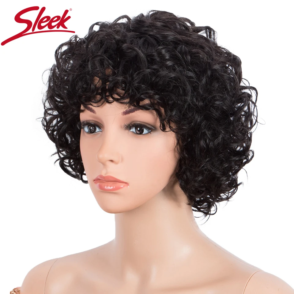 Top Trends: Sleek Curly Human Hair Wig For Women Real Short Brazilian Hair Wigs Water Wave Pixie Cut Wigs Natural Human Hair Wigs For Man Shoppable Styles - Image 3