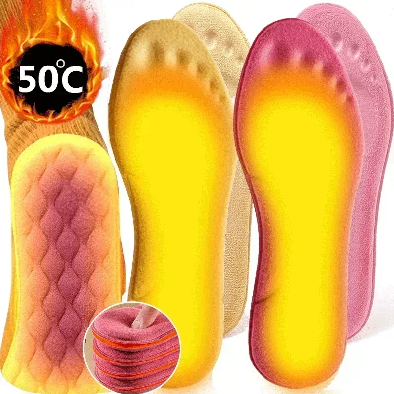 Top Trends: 2 / 4PCS Self-heated Insoles Feet Massage Thicken Insole Memory Foam Shoe Pads Winter Warm Men Women Sports Shoes Pad Accessories Shoppable Styles