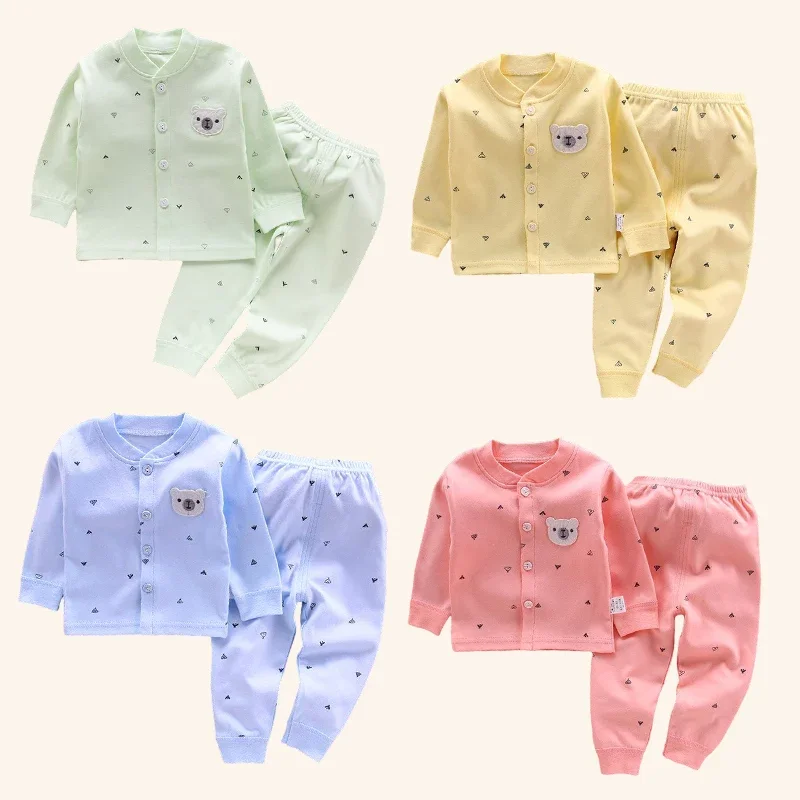 Top Trends: Baby Clothes Underwear R Kids Tops Pants Newborn Pajama Suit Home 100% Cotton Sets Boy Girls Warm Autumn Children's Clothing Shoppable Styles