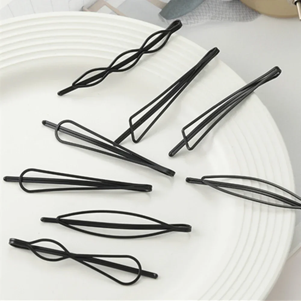 Top Trends: 2024 Fashion Black Bobby Pins Hair Clips Wavy Hairpins Metal Barrettes Invisible BB Clip Wave Hairgrip Hair Clips Accessories Shoppable Styles - Image 6