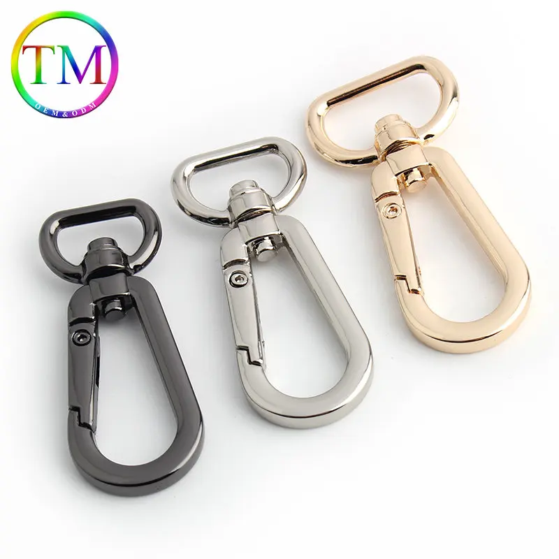 Top Trends: 10-50Pcs 4Colors Metal Swivel Oval Ring Snap Hook Bag Strap Belt Webbing Lobster Clasp Carabiner Diy Hardware Accessories Shoppable Styles