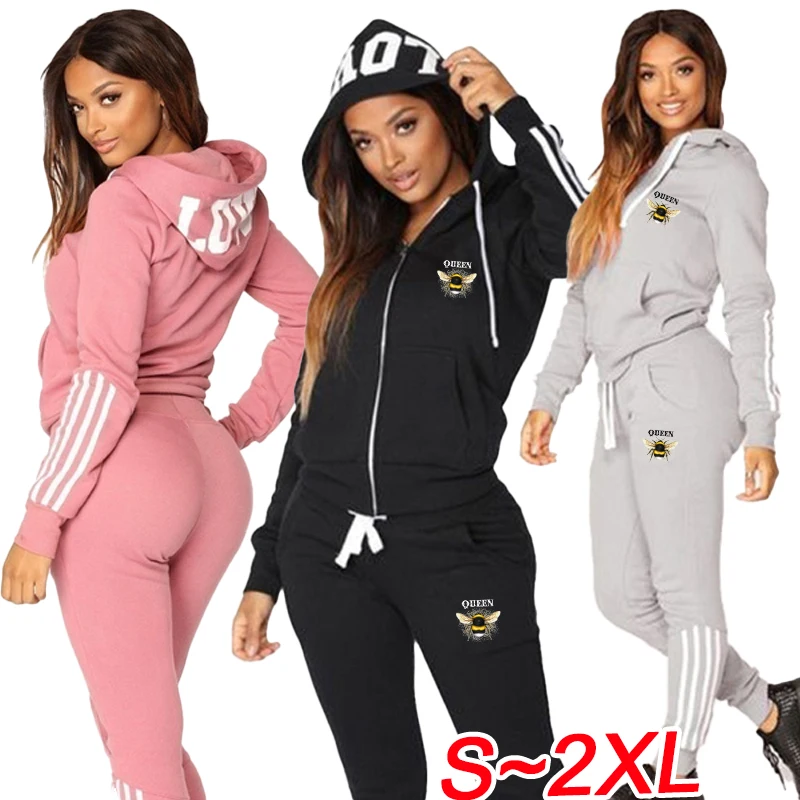 Top Trends: New Fashion Women&#039;s Sportswear Jogging Suit Women&#039;s Printed Hooded Sportswear Set Hooded+ sports Pants Sportswear Shoppable Styles