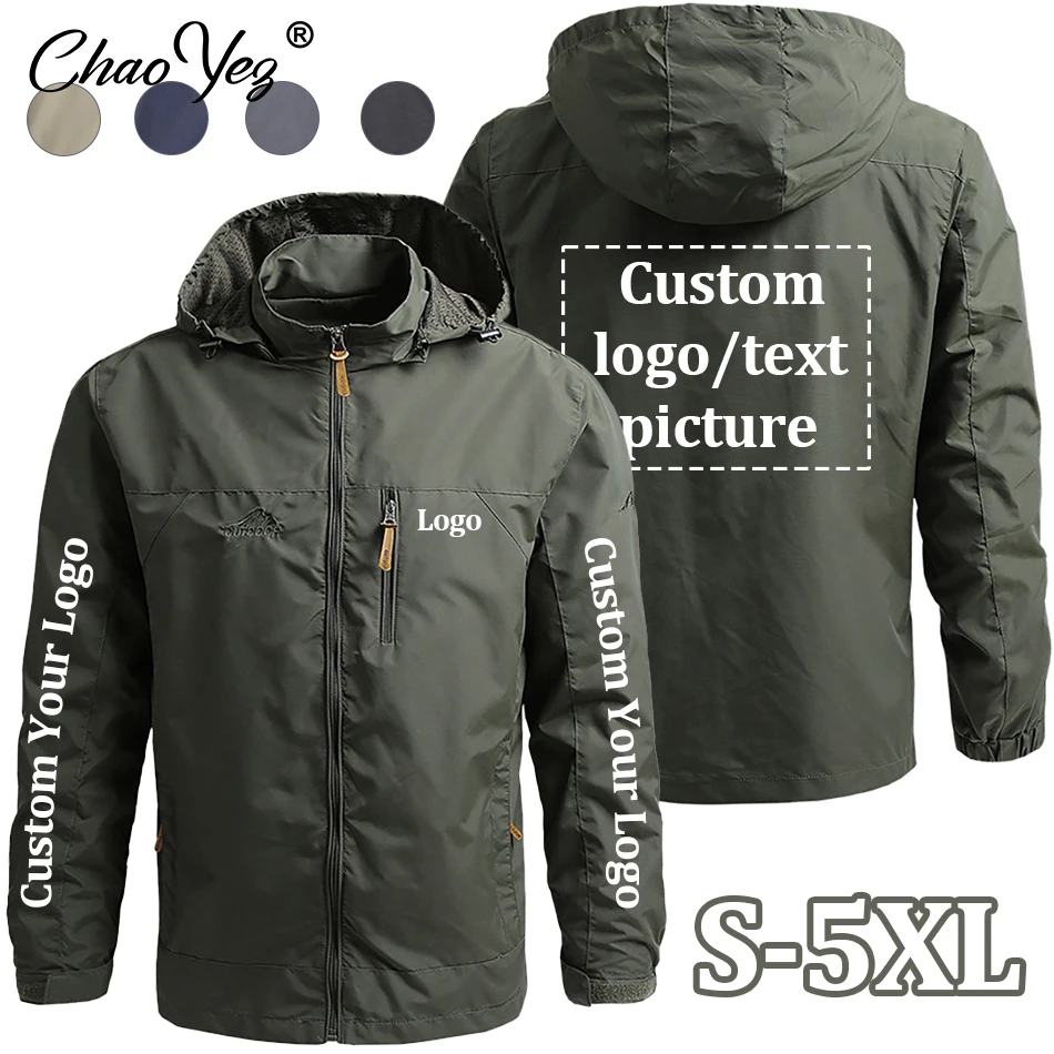 Top Trends: Custom Logo Men Windbreaker Military Field Jackets Outerwear Mens Tactical Waterproof Pilot Coat Hoodie Men Hunting Army Clothes Shoppable Styles