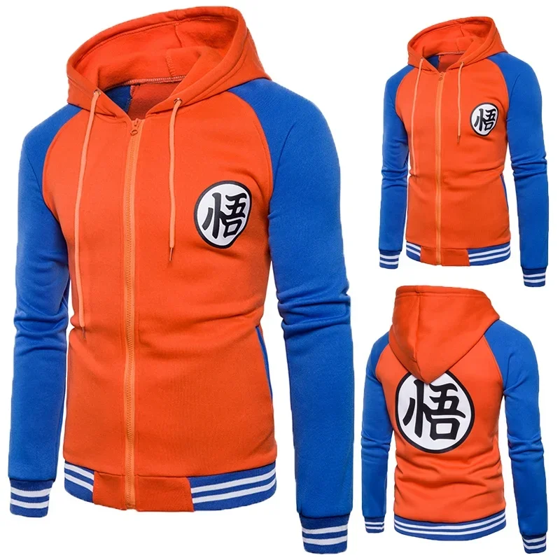 Top Trends: New Cartoon D-Dragons Cosplay Costume Hoodie Ball Z Sweatshirts Zipper Cardigan Goku Kame Symbol Casual Baseball Jacket Tops Shoppable Styles