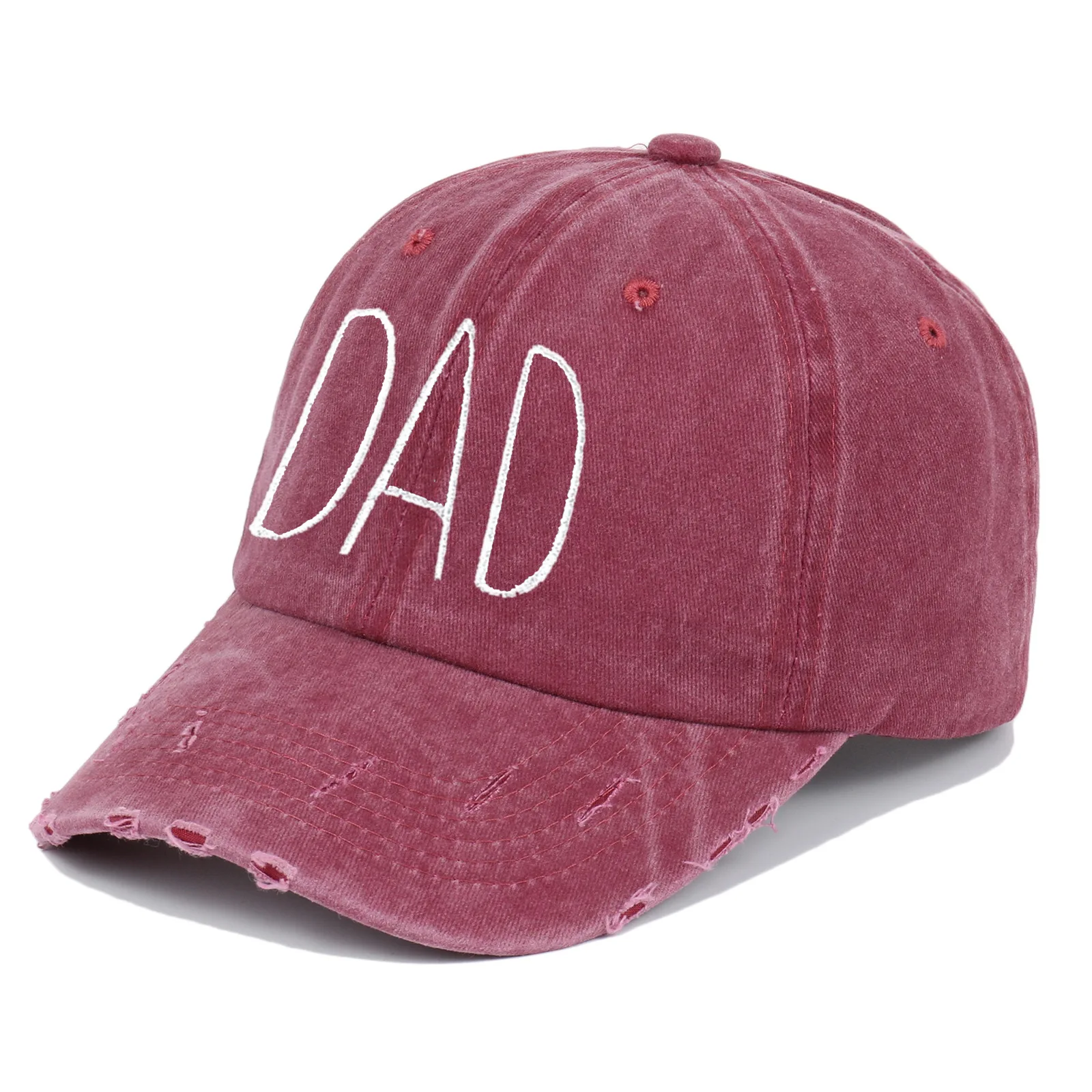 Top Trends: DOG MOM White Lettering Embroidered Baseball Cap Cotton Washed Man Caps Outdoor Casual Sports Couple Black Wine Red Sunshade Hat Shoppable Styles - Image 3