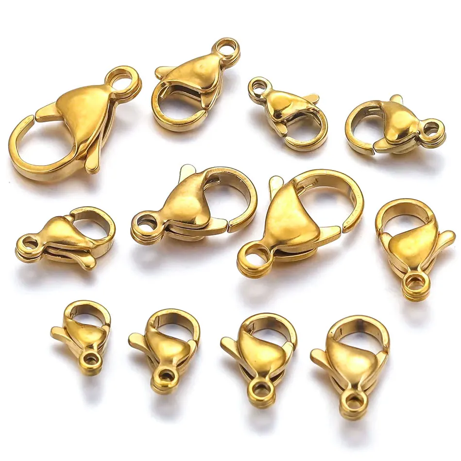 Top Trends: 20pcs / lot Stainless Steel Rose Gold Lobster Clasp Hooks For Necklace Bracelet Chain DIY Fashion Jewelry Making Findings Supplies Shoppable Styles