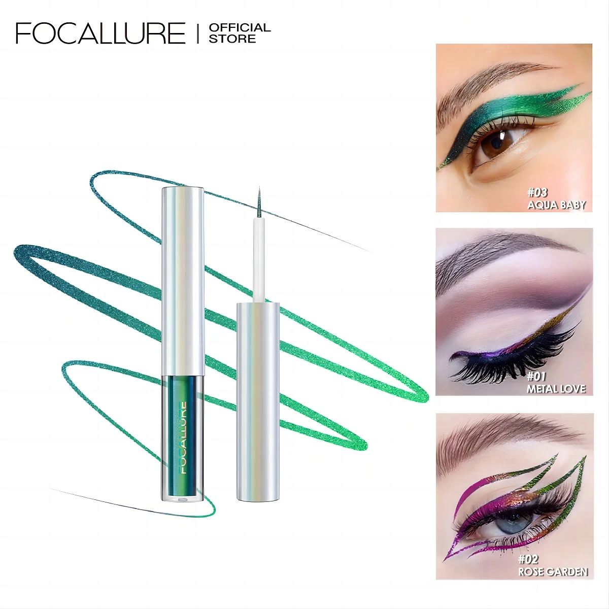 Top Trends: FOCALLURE 11 Colors Liquid Eyeshadow Chameleon Glitter Waterproof Long-lasting Metallic Diamond Eyeliner Pencil Makeup Cosmetics Shoppable Styles