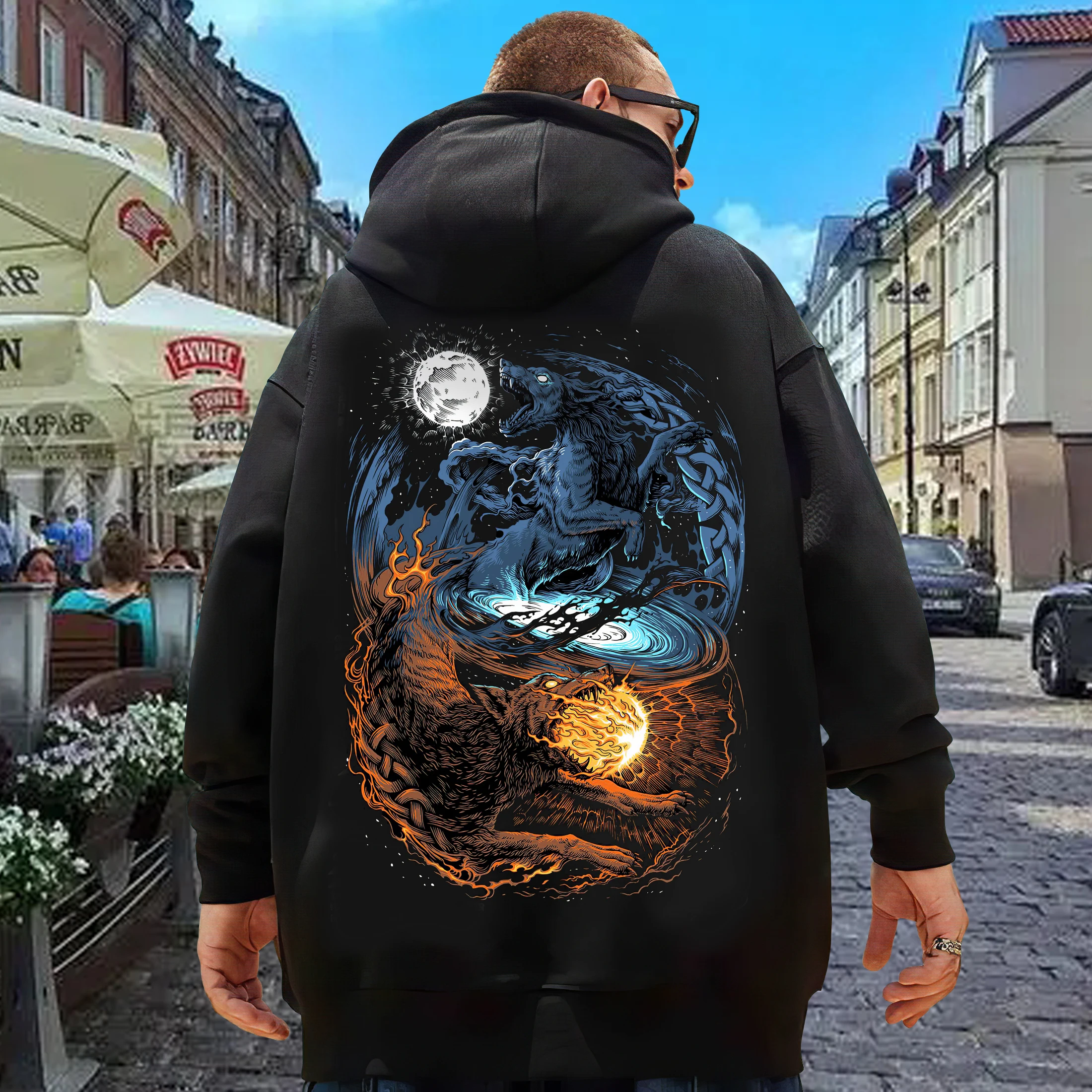 Top Trends: Hoodie Men Streetwear Long Sleeve Anime Wolf Sweatshirt Oversized Top Clothing Hoodie Fashion Hoodie Panda Sweater 9xl 8xl 7xl Shoppable Styles