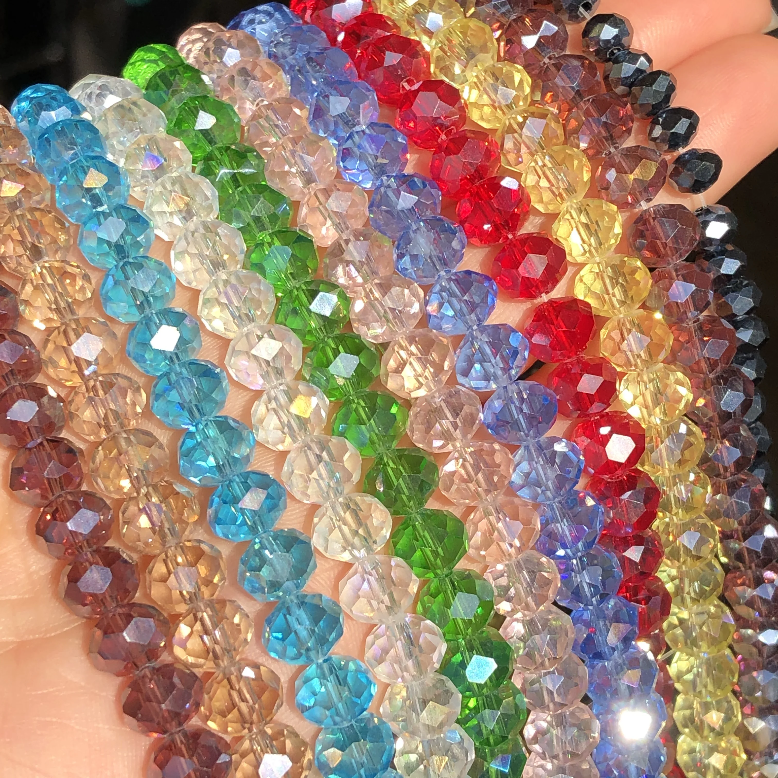 Top Trends: 3 / 4 / 6 / 8mm Austria Faceted Crystal Beads Rondelle Glass Beads Loose Spacer Beads For Jewelry Making DIY Bracelet Accessories Shoppable Styles